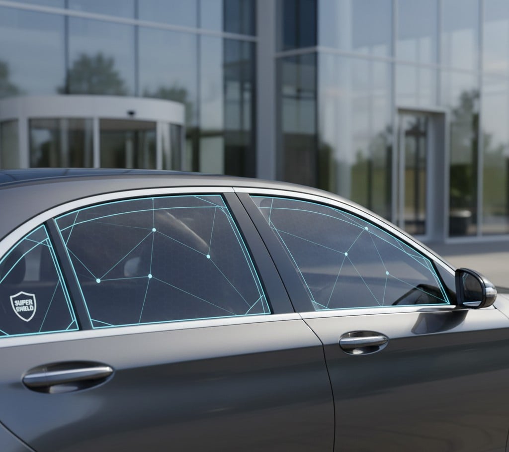 Premium vehicle with Super Shield window film